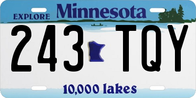 MN license plate 243TQY