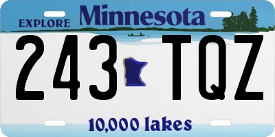 MN license plate 243TQZ