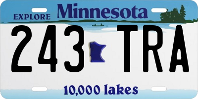 MN license plate 243TRA
