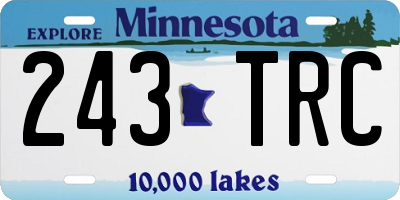 MN license plate 243TRC