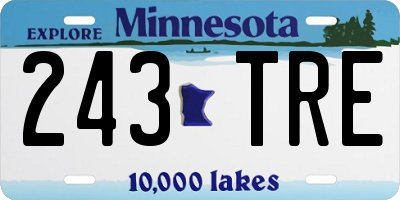 MN license plate 243TRE