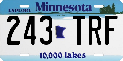 MN license plate 243TRF