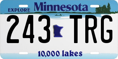 MN license plate 243TRG
