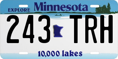 MN license plate 243TRH