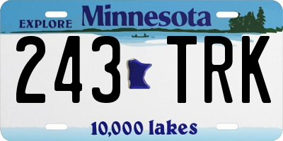 MN license plate 243TRK