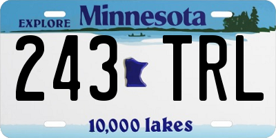 MN license plate 243TRL