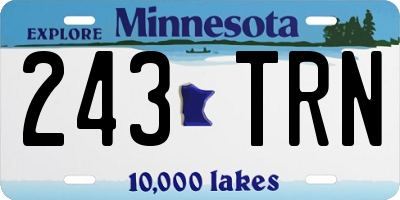 MN license plate 243TRN
