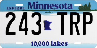 MN license plate 243TRP