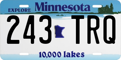 MN license plate 243TRQ