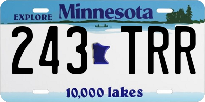 MN license plate 243TRR