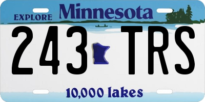 MN license plate 243TRS