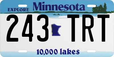 MN license plate 243TRT