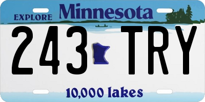MN license plate 243TRY