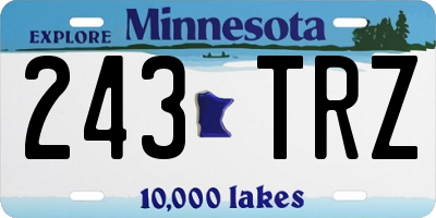 MN license plate 243TRZ