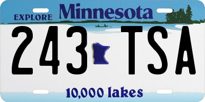 MN license plate 243TSA