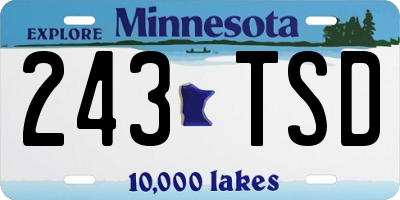 MN license plate 243TSD
