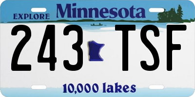 MN license plate 243TSF