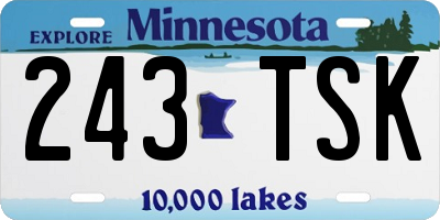 MN license plate 243TSK