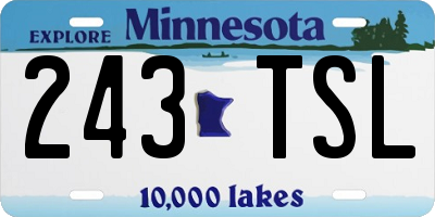 MN license plate 243TSL