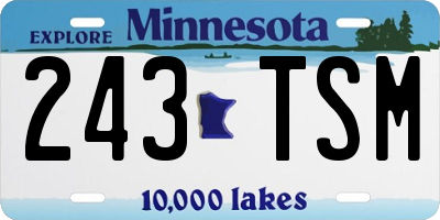 MN license plate 243TSM