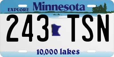 MN license plate 243TSN