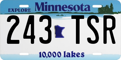 MN license plate 243TSR