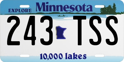 MN license plate 243TSS