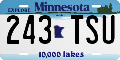 MN license plate 243TSU