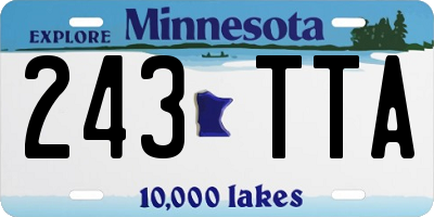 MN license plate 243TTA
