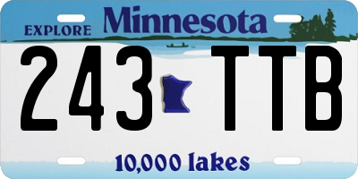 MN license plate 243TTB