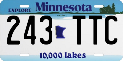 MN license plate 243TTC