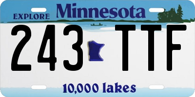 MN license plate 243TTF