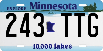 MN license plate 243TTG