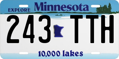 MN license plate 243TTH