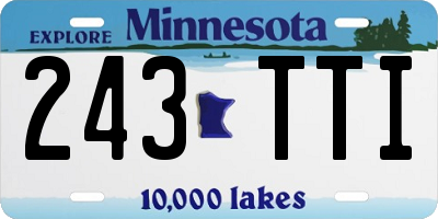 MN license plate 243TTI