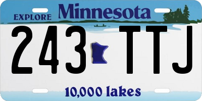 MN license plate 243TTJ