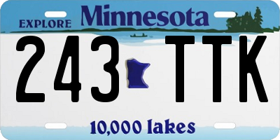 MN license plate 243TTK