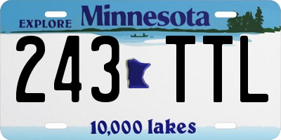 MN license plate 243TTL