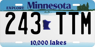 MN license plate 243TTM