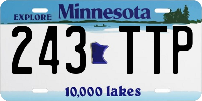 MN license plate 243TTP