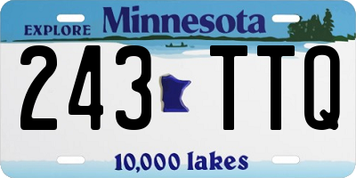 MN license plate 243TTQ