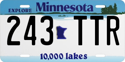 MN license plate 243TTR