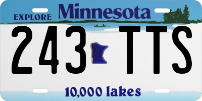 MN license plate 243TTS
