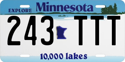 MN license plate 243TTT