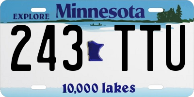 MN license plate 243TTU