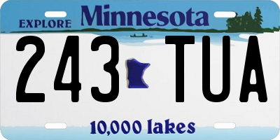 MN license plate 243TUA
