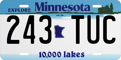 MN license plate 243TUC