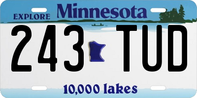 MN license plate 243TUD