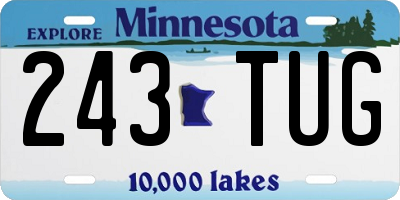 MN license plate 243TUG