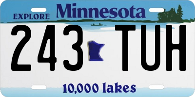 MN license plate 243TUH